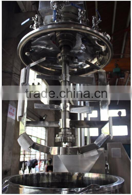 500L fixed type cosmetic cream vacuum emulsifying mixer machine