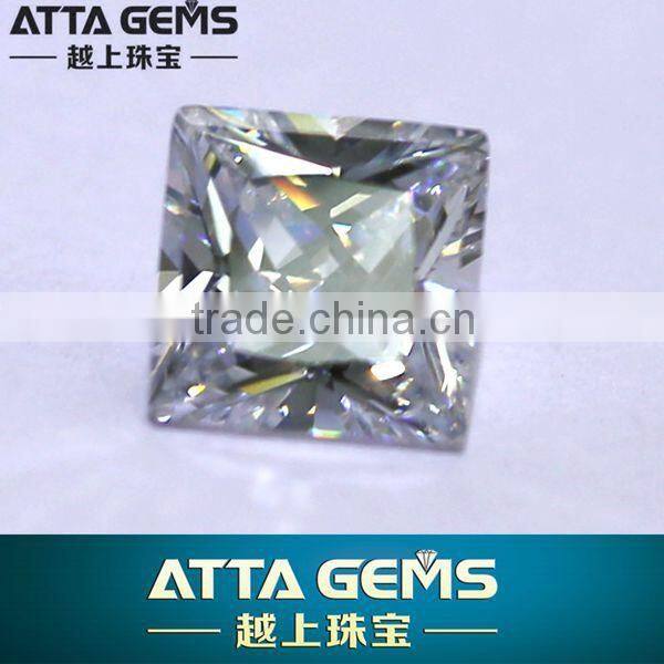 AAAAA princess cut 6*6m 1 carat cubic zirconia
