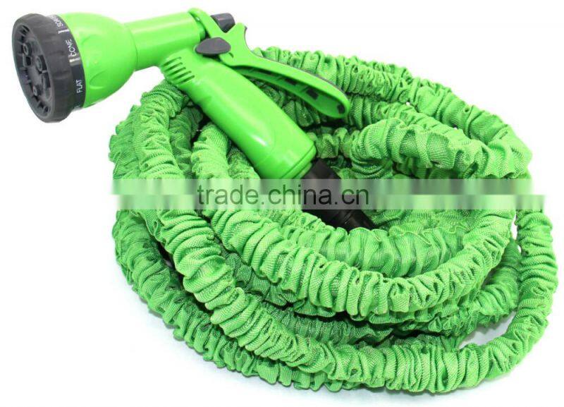 green x expanding garden water hose with plastic connector
