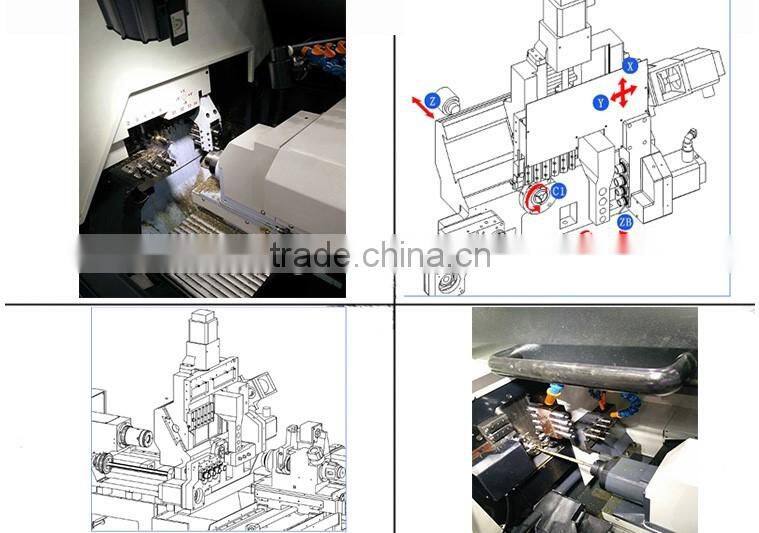 Yixing supply Swiss type twin spindle mini matal lathe machine from China
