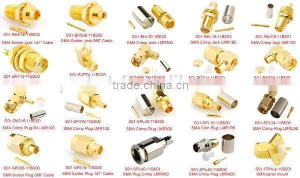 SMA rf connector SMA Female PCB Mount Connector tab terminal for PCB