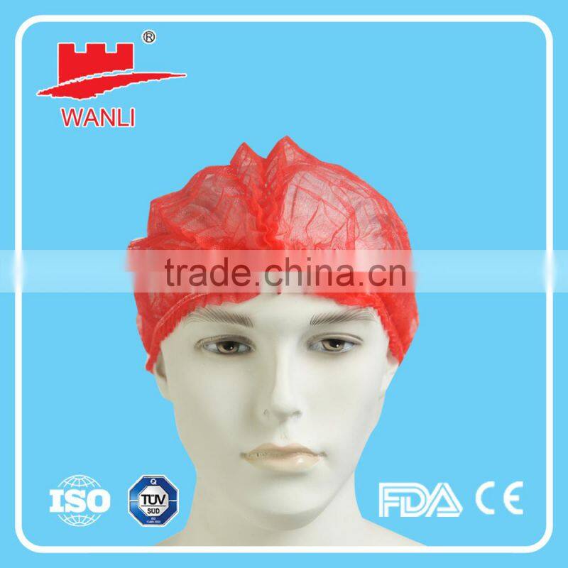 Top Quality FDA CE approval Disposable Round Bouffant Hairnet Caps