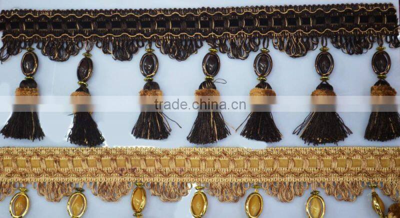 best sell tassel fringe for curtains and cushion,curtain tassel lace