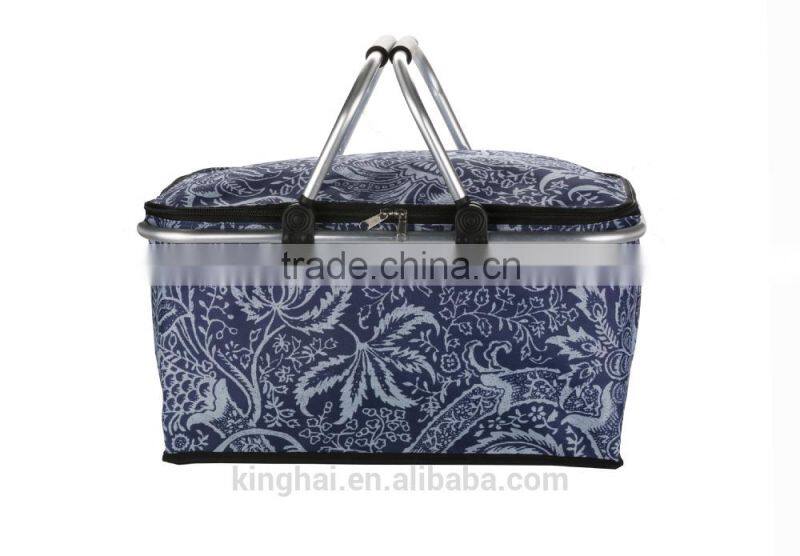 foldbale picnic basket/carry shopping basket/handmade shopping basket