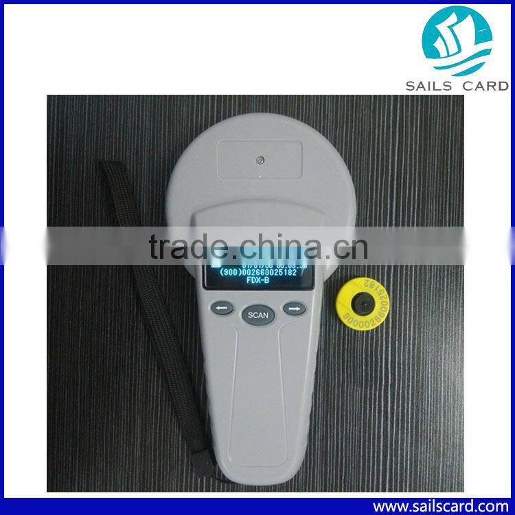 ISO11784/85 134.2khz/125khz animal ear tag reader with USB connection