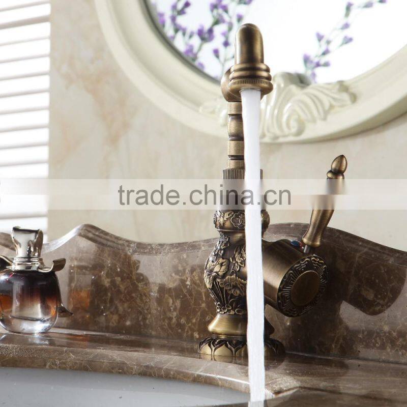 High Quality factory directly bronze color antique brass faucet