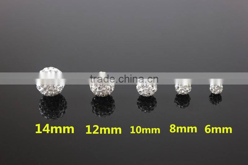 Large stock of polymer clay round crystal ball shamballa beads for DIY bracelet necklace jewelry