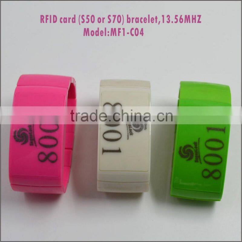 Colorful Waterproof Dual Frequency UHF RFID Wristband Reader Card