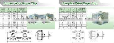 ss316 duplex wire rope clips
