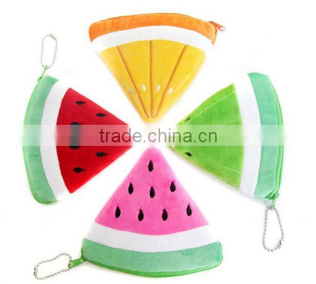 Cute shape Plush Fruit Toy coin purse