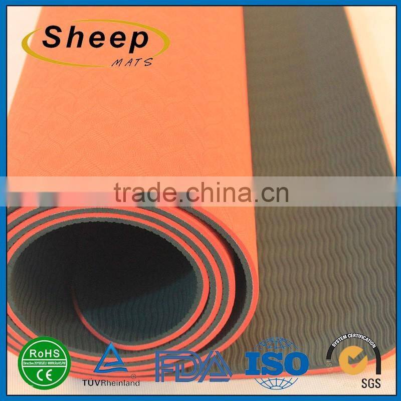 2016 Custom embossing portable carrying tpe yoga mat carry strap