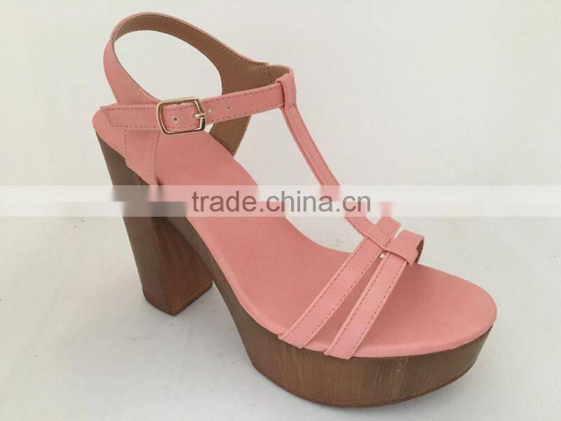 cx342 women wooden heel sandals