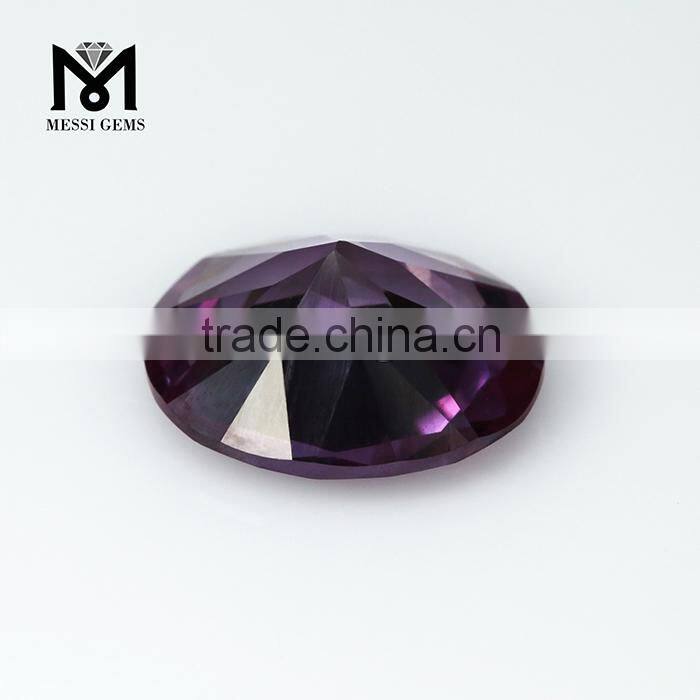 Factory wholesale synthetic 46# corundum machine cut oval ruby gemstone