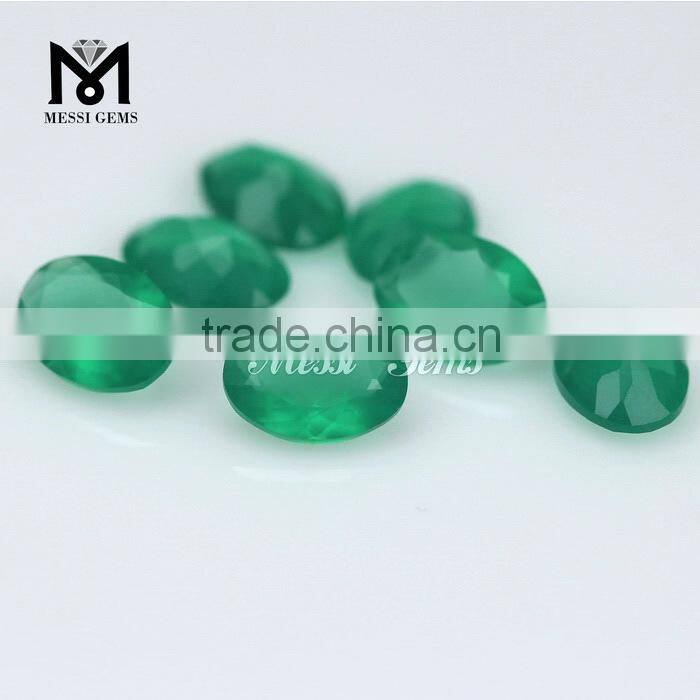 2015 Top Quality Gemstone Green Oval Cut 5 x 7 Synthetic Glass