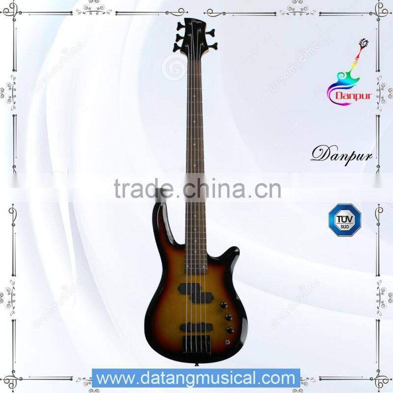 5 strings and 4 strings electric bass guitar double neck