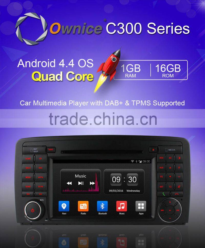 Ownice C300 quad core dvd multimedia For Mercedes Benz R Class R350 support Bluetooth stereo steering wheel control
