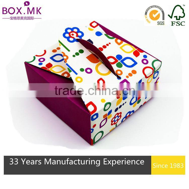 2015 Top-selling Recyclable White Cardboard Cake Box