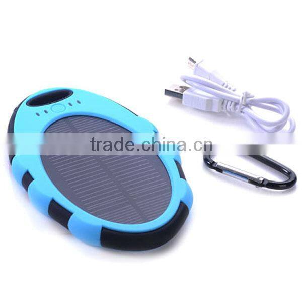 Universal Round Mini 5000mah Waterproof Solar Power Bank for Phones