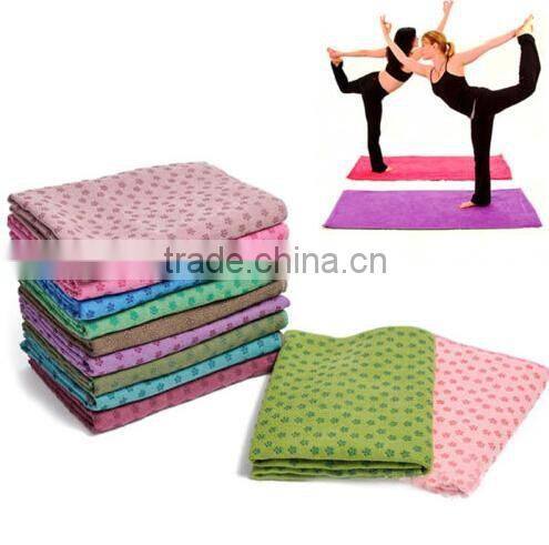 eco friendly flower yoga mat towel YT-001
