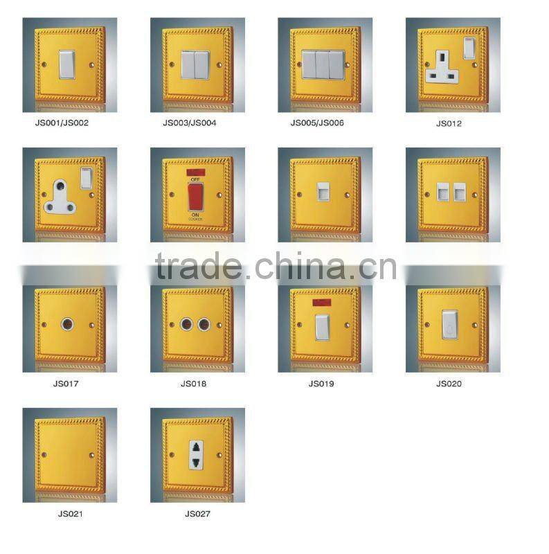 metal wall socket with switch