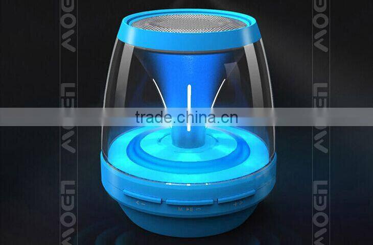 Mini Portable Mental Purple Bluetooth Speaker WITH LED Light AND and FM radio