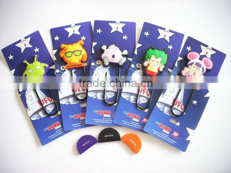 customized airplane shape promotional 3d soft pvc bookmark, pvc clip bookmarker