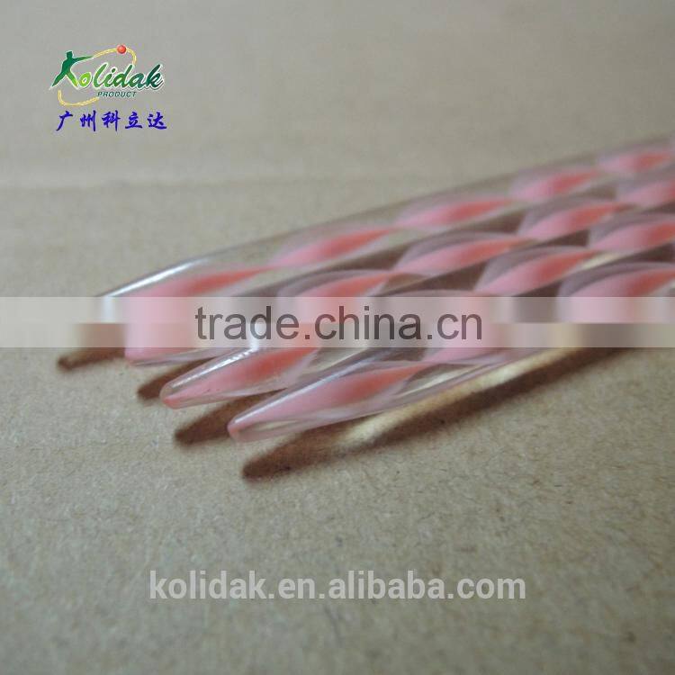 Acrylic Knitting Needle /PMMA twisted grain rod /plastic Knitting needles