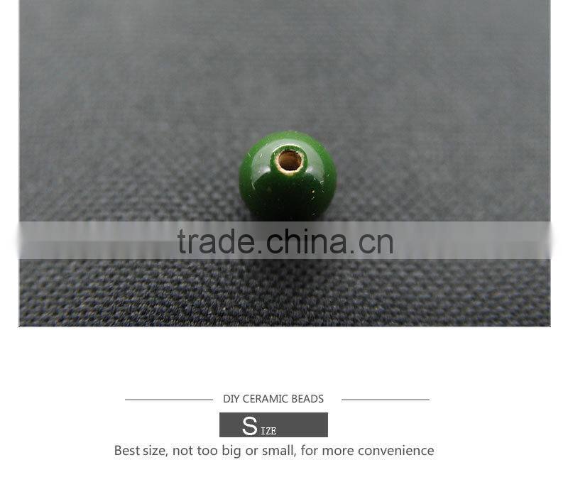 2015 Fashion red and white porcelain design beads for girls wholesale CC-B028