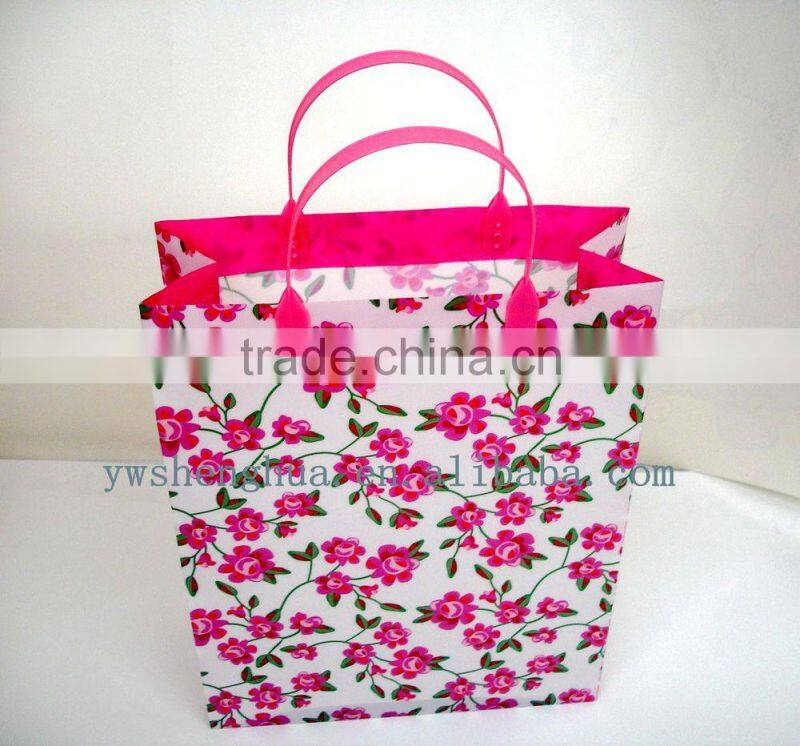 fashion style cheap printed colorful fashion large plastic gift bag packing