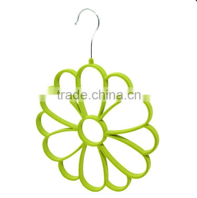 Hight Quality Green Color Velvet Flower Scarf Hanger