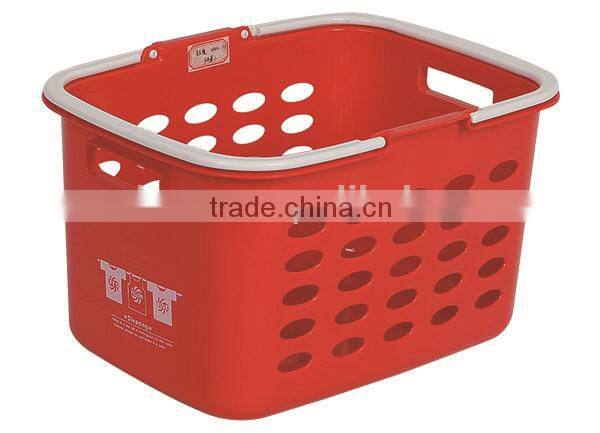 Plastic Storage Basket with Hole and Handle