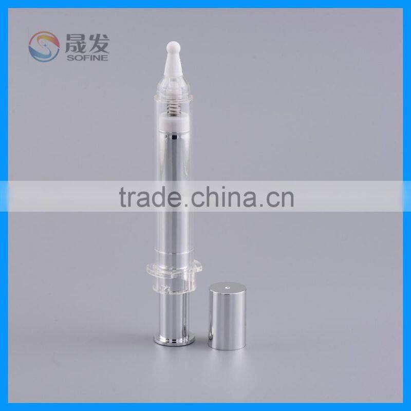 Needle head airless tube for cosmetic packaging