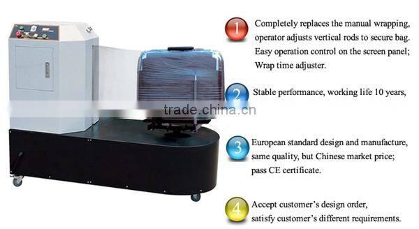 XL-01 automatic grade airport luggage/baggage packaging machine