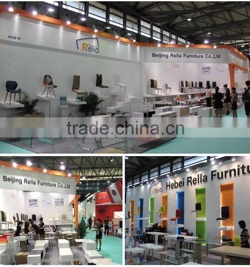 Luxury wall mounted curved glass console table