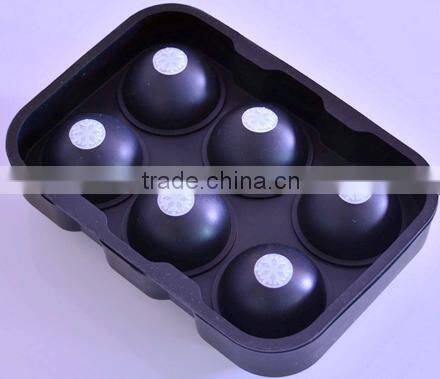 6 Holes Silicone Ice Ball Mold Silicone Ice Tray Ball Shape With Lid