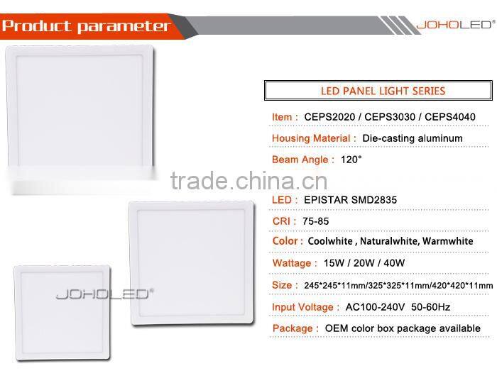 super slim epistar led no glare 3000lm led panel 60x60