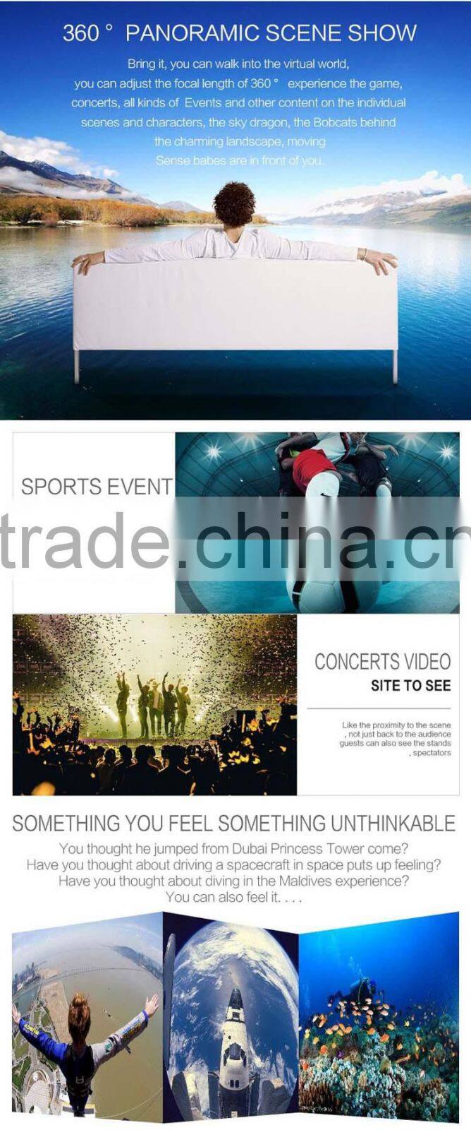 2016 Trending Products Virtual Reality 3D Glasses and 3D Movies VR Box for 4.0"- 6.0" Smart Phone