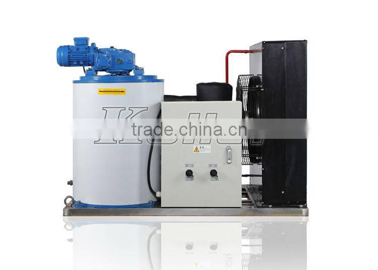 China Hot sale 1 ton per day flake ice machine for fishery and seafood storage KP10