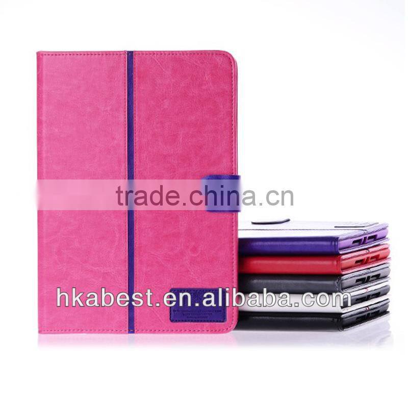 dual color leather protective case for ipad air,pu stand leather case for ipad 5