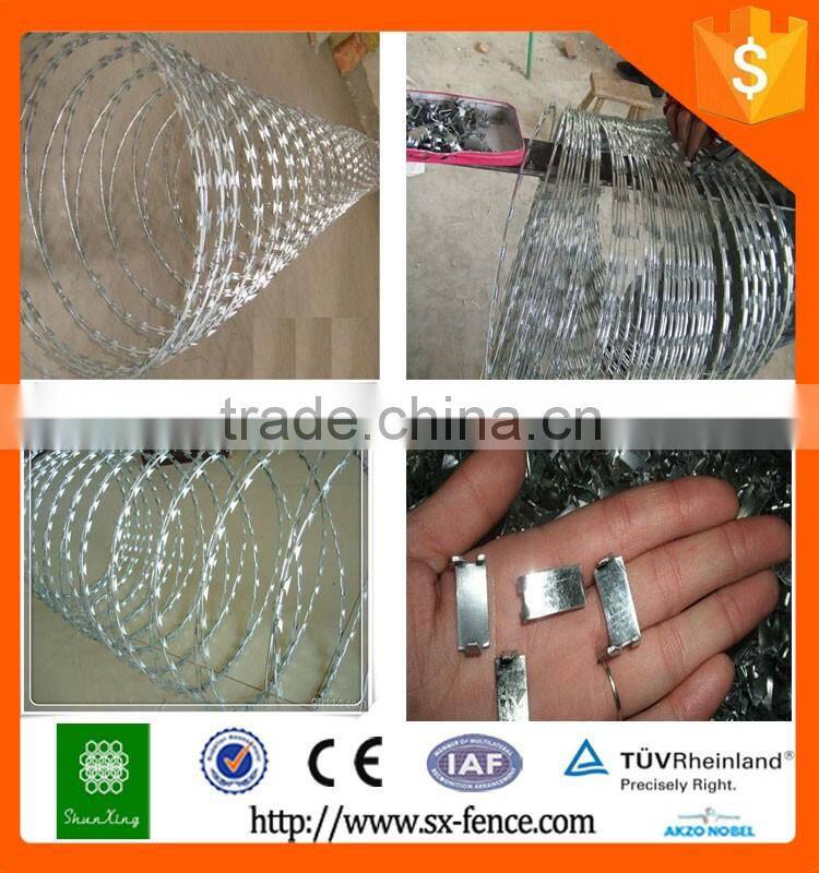 Cheaper concertina razor barbed wire with pallet/razor barbed wire toilet seat