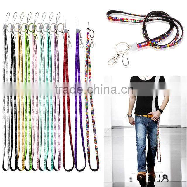 new products 2014 bling sparkling rhinestone crystal lanyards