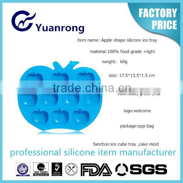 Apple Shape 100% Food Grade Silicone Ice Cube Tray