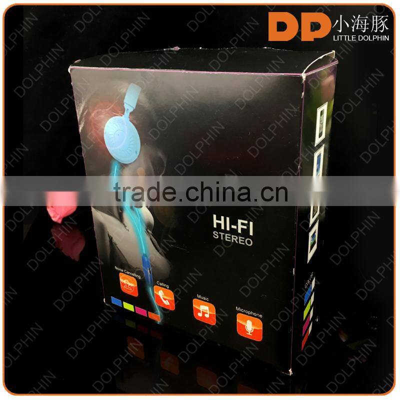 stereo sport light up earphone headphone headset with microphone for xiaomi earphone