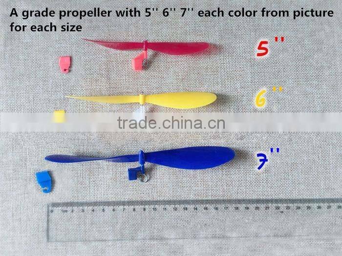 mini Rubber band Powered Propeller(5 inch 6 inch 7inch ) assortment with metal hook and the plastic casing