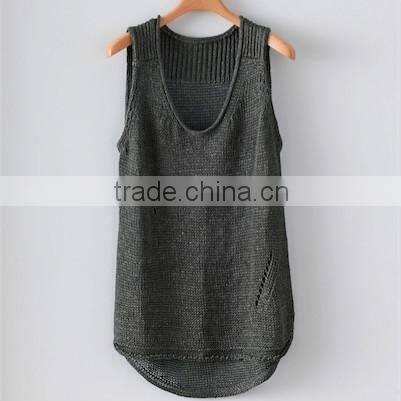 15SHT3117 Knitted Linen Vest