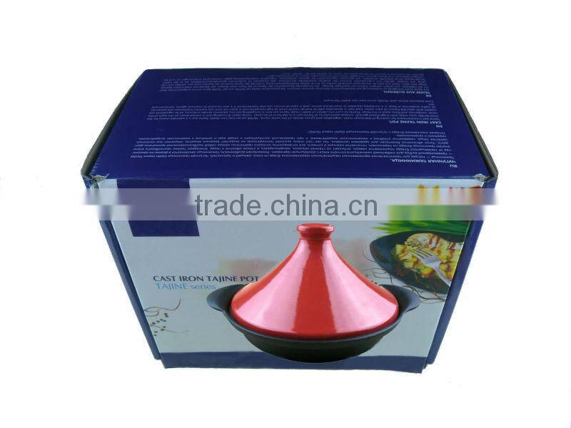 22cm enameled cast iron tagine with handles