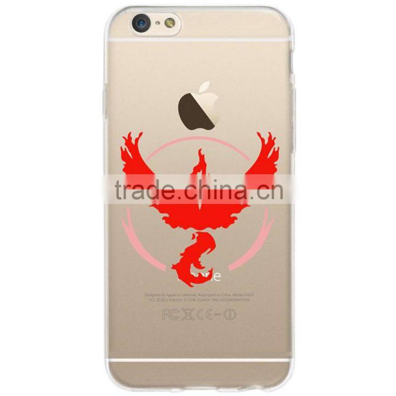 Transparent Clear tpu pokemon go soft case for iphone 6 6s 7 plus tpu pokemon go soft phone case