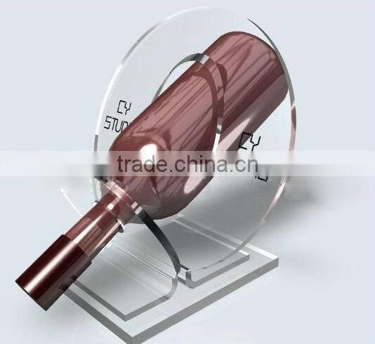 Customize elegant plastic bottle display rack for wine