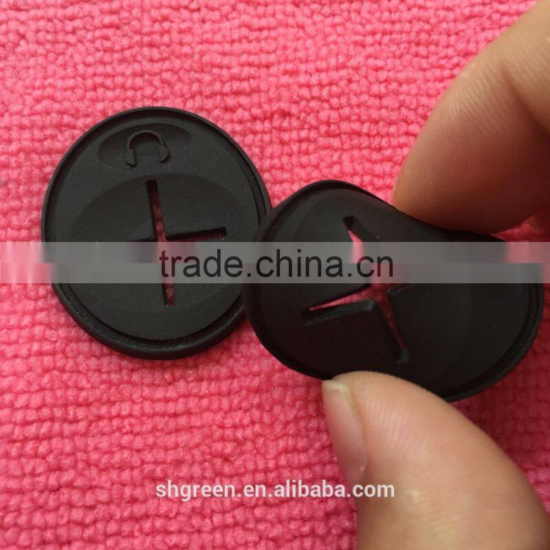 Eco-friendly silicone logo rubber patch with sewing holes for boots