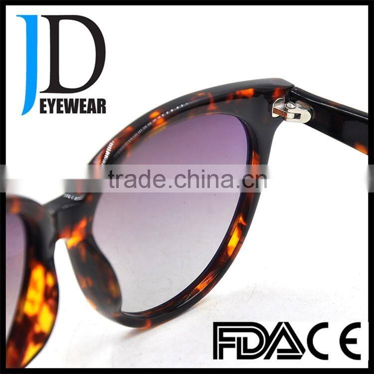 Newest pretty summer ladies sunglasses double color temple personalized cheap sunglasses